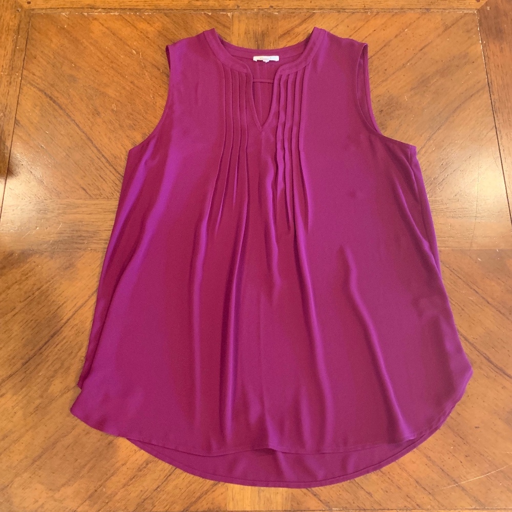 Magenta Sleeveless Blouse